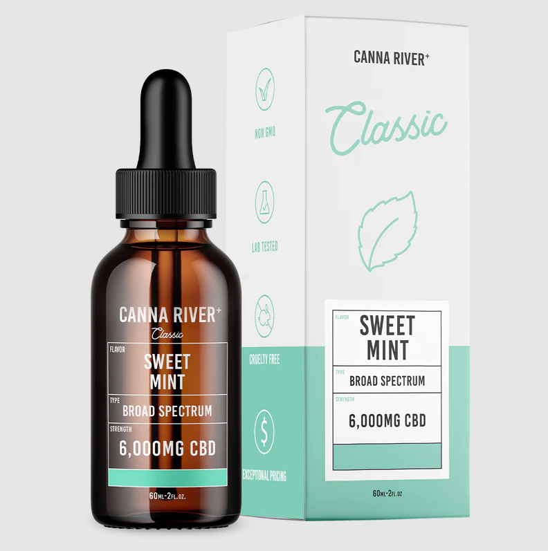 Canna River Broad Spectrum CBD Tinctures 6000mg Sweetmint