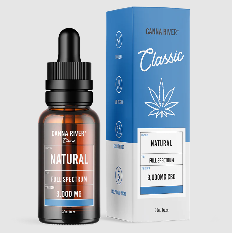 Canna River Full Spectrum CBD Tinctures 3000MG Natural Flavor